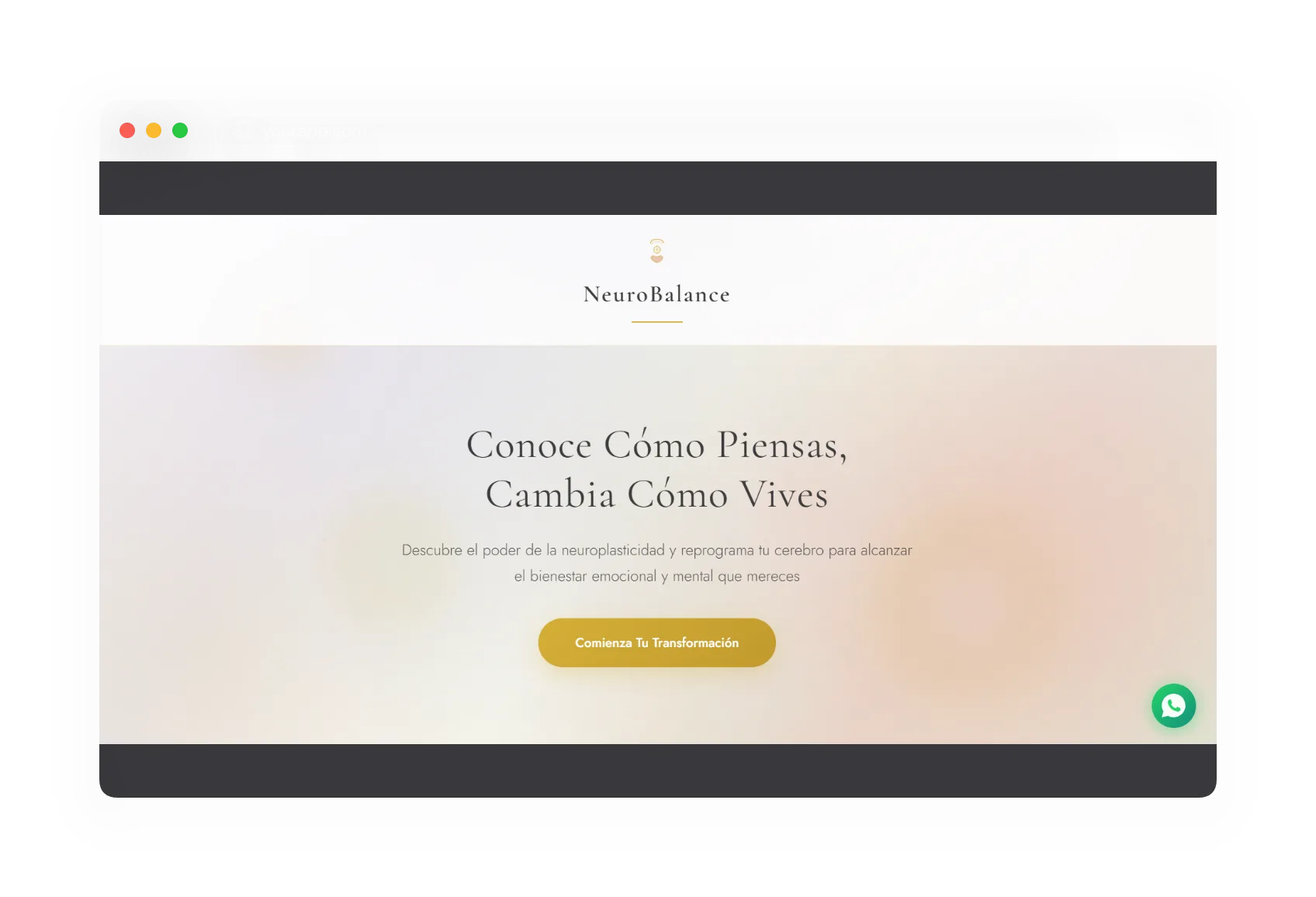 NeuroBalance, landing de bienestar mental